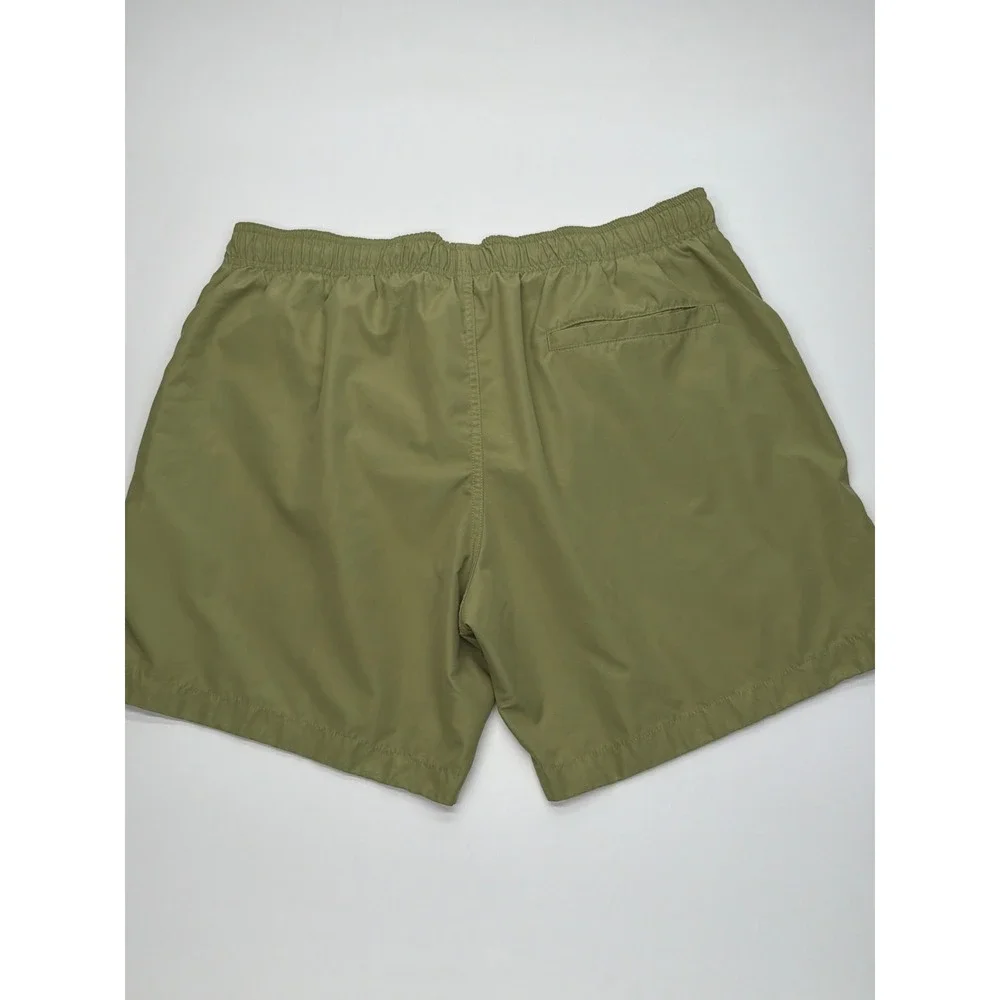 H&M Mens Swim Trunks‎ Olive Green XL Elastic Drawstring Mesh Lined Board Shorts